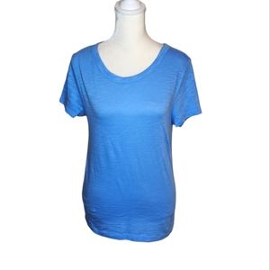 NEW Gap Factory Blue Slub Crew Neck Tee
